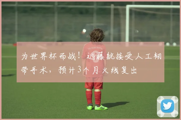 为世界杯而战！远藤航接受人工韧带手术，预计3个月火线复出